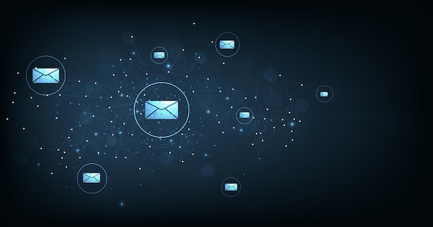 E-Mail-Kommunikation und digitales Marketingkonzept