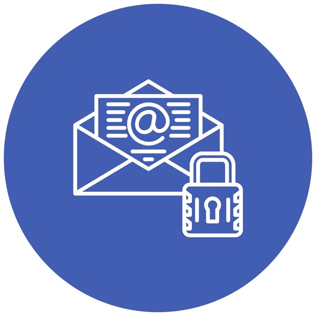 E-Mail-Lock-Symbol-Vektorbild kann für die Benutzeroberfläche verwendet werden