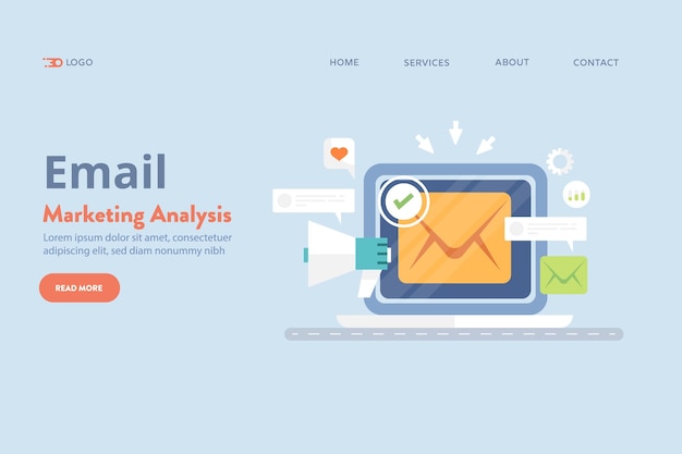 E-Mail-Marketing-Analysevektor