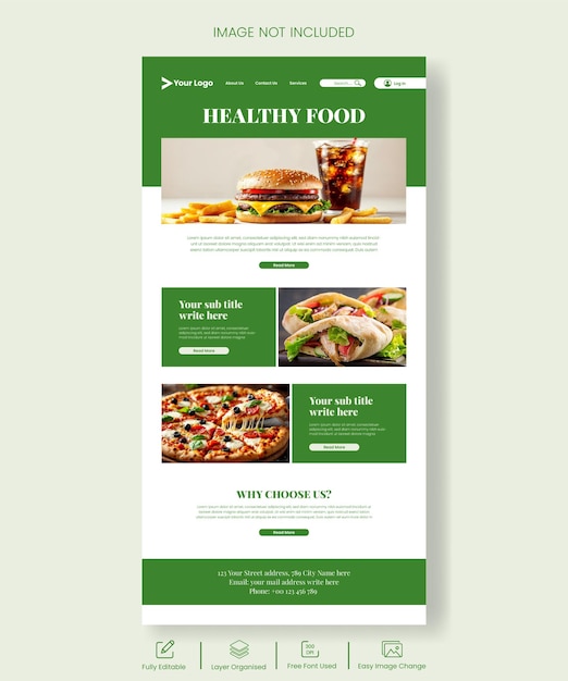 E-Mail-Newsletter-Vorlage für Blogger-Website-Seite UI-Schnittstellen-Layout-Design