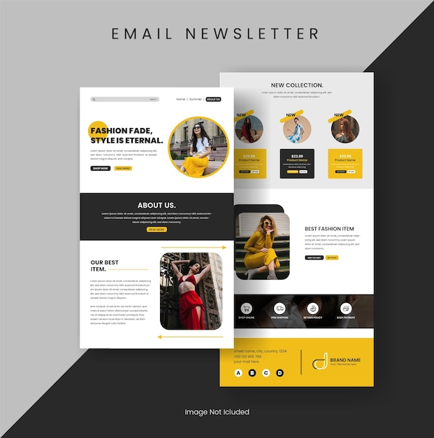 E-Mail-Newsletter-Vorlage für die Mode
