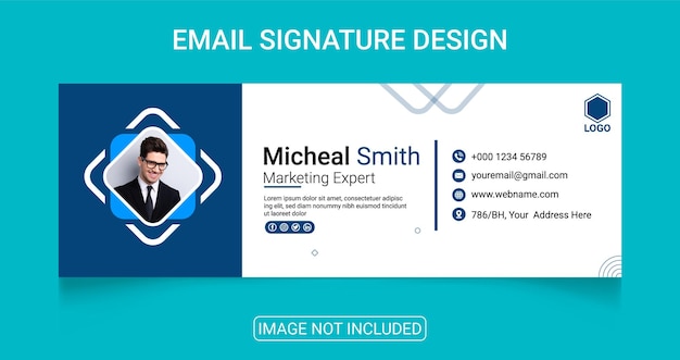 E-mail-signatur-designvorlage für unternehmen