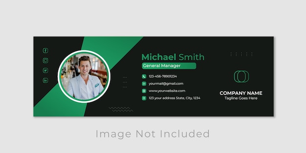 Vektor e-mail-signatur-designvorlage