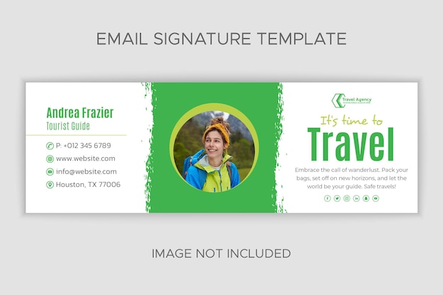 E-Mail-Signaturvorlage für ein Reisebüro