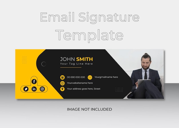 E-mail-signaturvorlage oder modernes cover-design für soziale medien