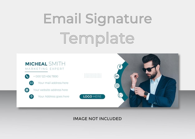 E-mail-signaturvorlage oder modernes social-media-banner
