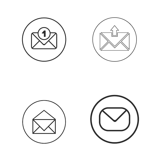 Vektor e-mail-symbol-e-mail-symbolgrafiken für web-symbolsammlungen