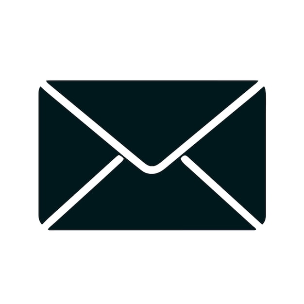 E-Mail-Symbol schwarzes Füllsymbol