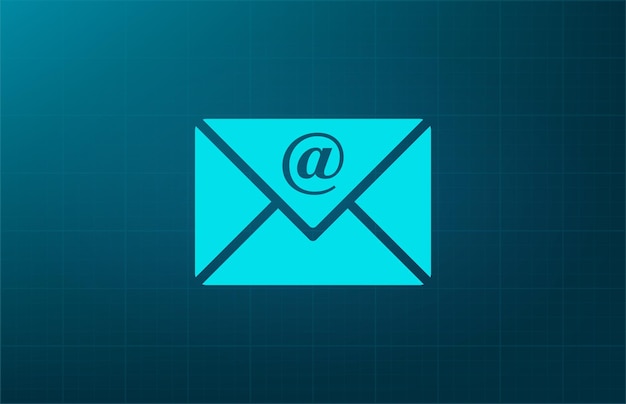 E-mail-symbol vektor-illustration auf blauem hintergrund eps 10