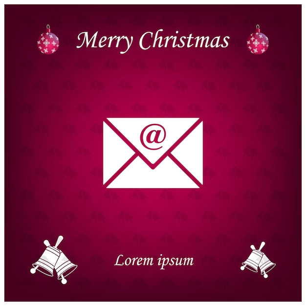 E-Mail-Symbol Vektorillustration auf burgundischem Hintergrund Eps 10