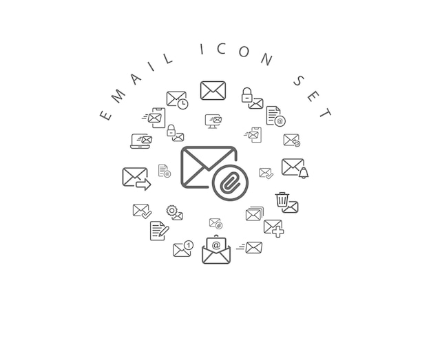 E-mail-symbole setzen design