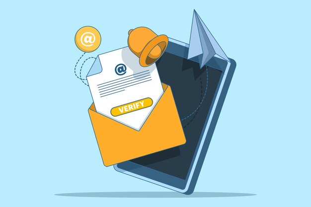 E-Mail-Verifikationskonzept oder Empfang von eingehenden E-Mails oder Senden und Empfangen von Verifikations-E-Mails