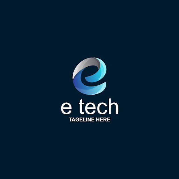 Vektor e tech logo