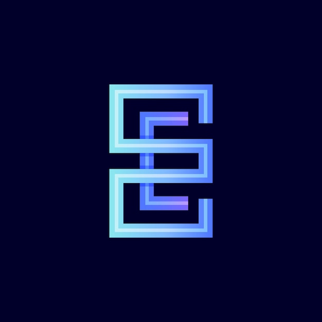 E- und ee-buchstaben-logo-design-vektorvorlage