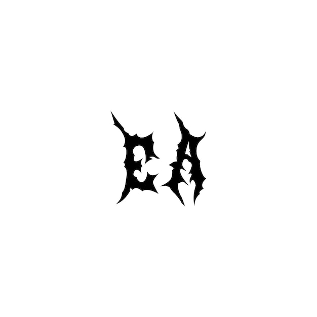 EA-Monogramm-Logo-Design, Buchstabe, Text, Name, Symbol, monochromes Logo, Alphabet-Zeichen, einfaches Logo