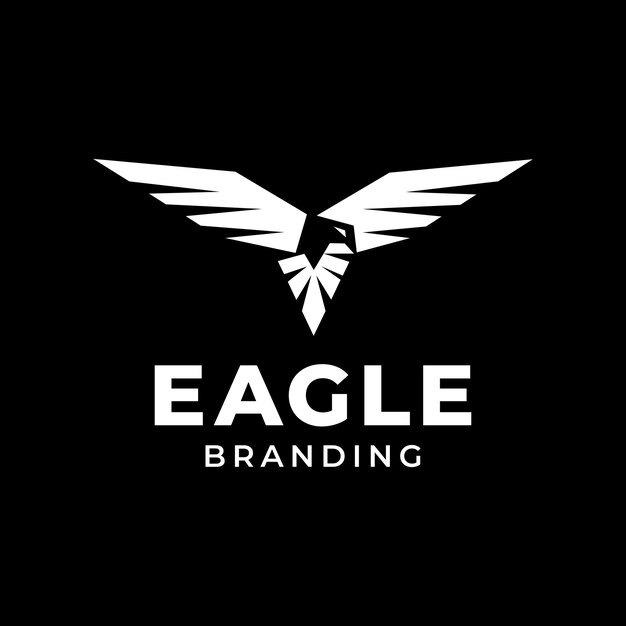 Vektor eagle branding schwarz n weiß vektor