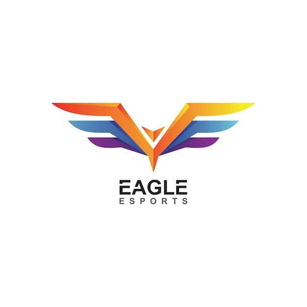 Eagle e-sport-logo im vektor