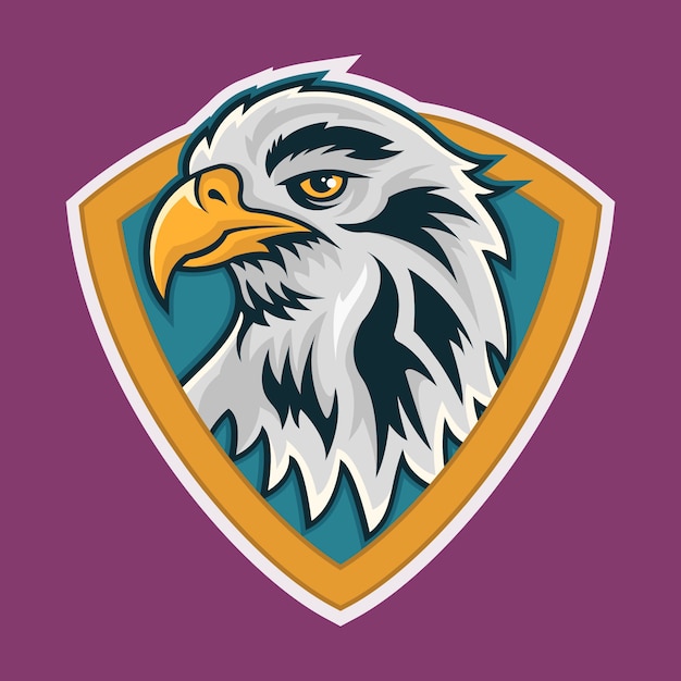 Eagle esport maskottchen logo illustration