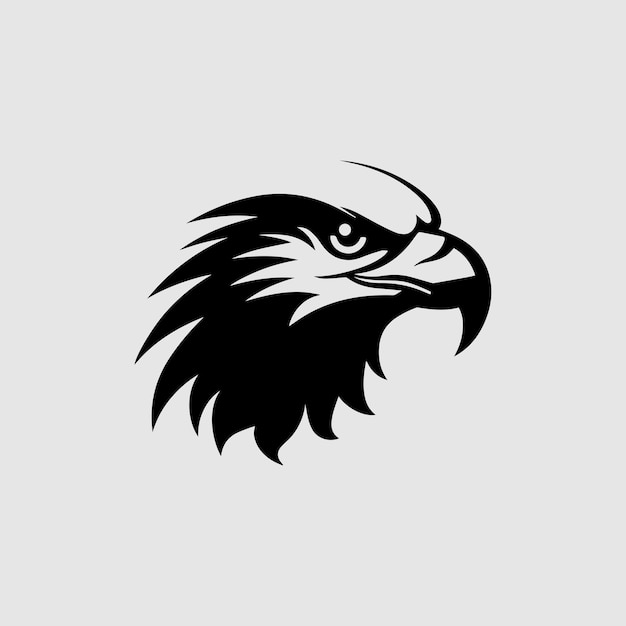 Eagle Head Vector schwarz-weiß