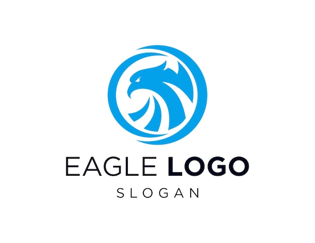 Eagle-logo-design erstellt mit der corel draw 2018-anwendung mit weißem hintergrund