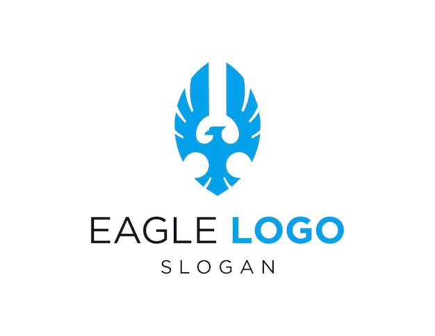 Eagle-logo-design erstellt mit der corel draw 2018-anwendung mit weißem hintergrund