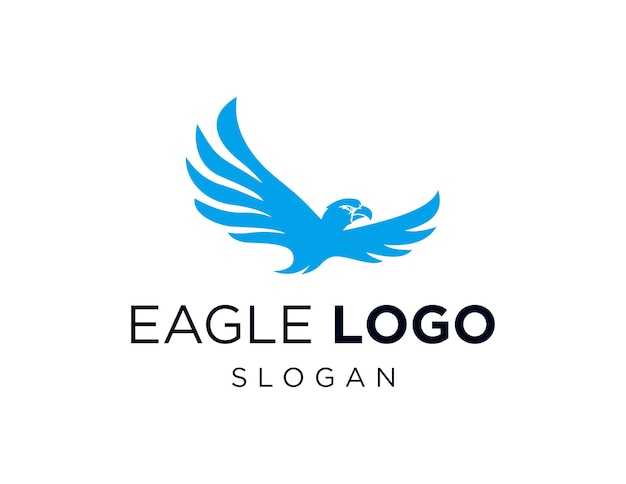 Eagle-Logo-Design erstellt mit der Corel Draw 2018-Anwendung mit weißem Hintergrund