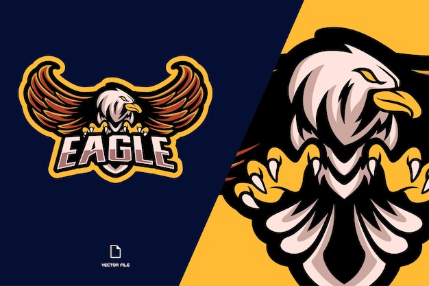 Eagle Maskottchen Esport Logo Illustration