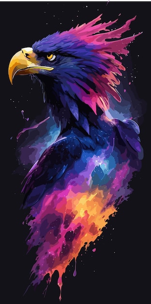 Eagle Nebula Fesselnde T-Shirt-Kunst und Design mit Splash-Art-Portrait-Poster-Druck