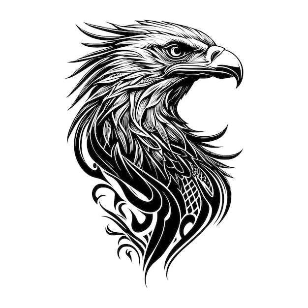 Eagle tribal tattoo design stärke und freiheit