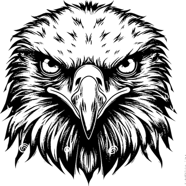 Vektor eagle vector black and white