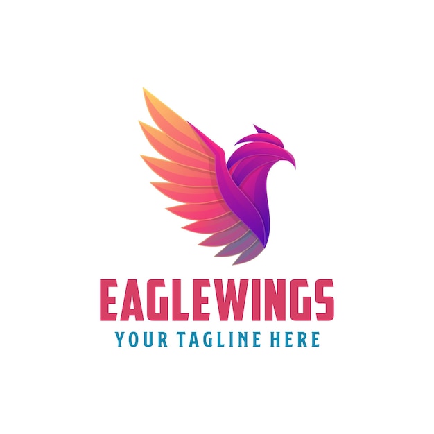 Eagle wing logo illustration vorlage