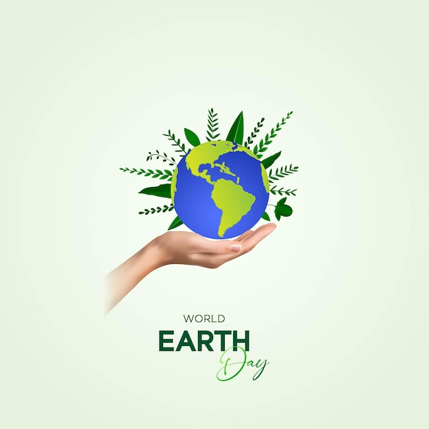 Earth Day Vector Poster Illustration Set Earth Day Poster Mutter-Erde-Tag Glücklicher Erden-Tag Vektor