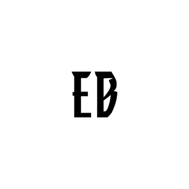 Vektor eb-monogramm-logo-design, buchstabe, text, name, symbol, einfarbig, logo, alphabet, zeichen, einfaches logo