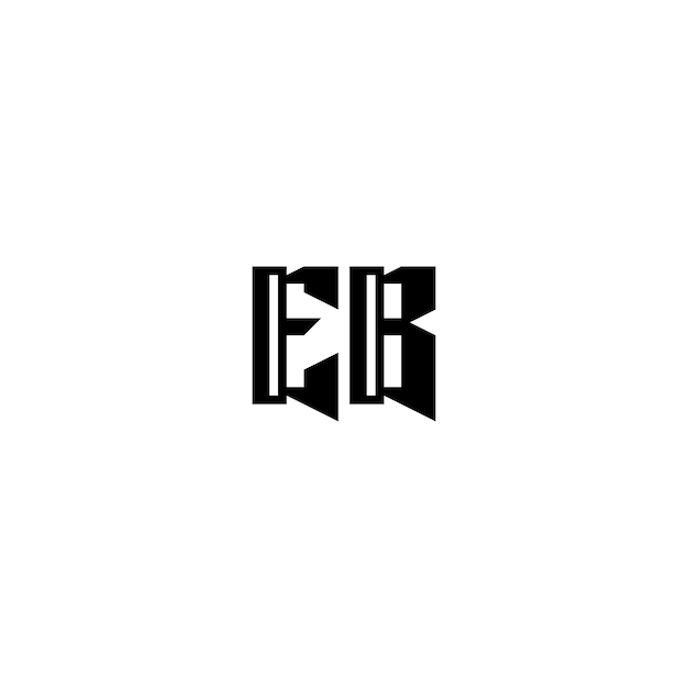 EB-Monogramm-Logo-Design, Buchstabe, Text, Name, Symbol, einfarbig, Logo, Alphabet, Zeichen, einfaches Logo