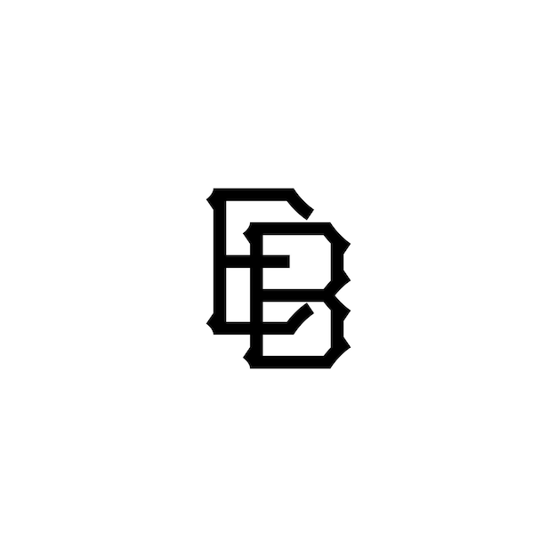 EB-Monogramm-Logo-Design, Buchstabe, Text, Name, Symbol, einfarbig, Logo, Alphabet, Zeichen, einfaches Logo