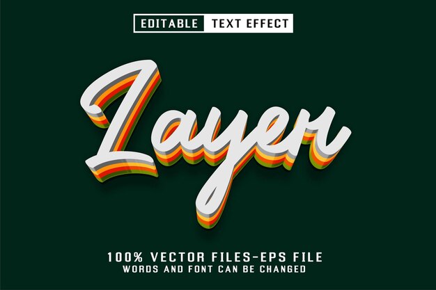 Ebenenbearbeitbarer Texteffekt