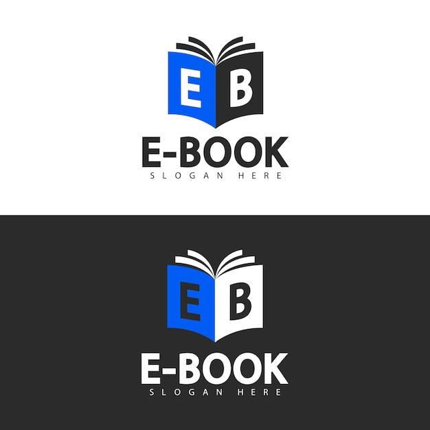 Vektor ebook-logo-design