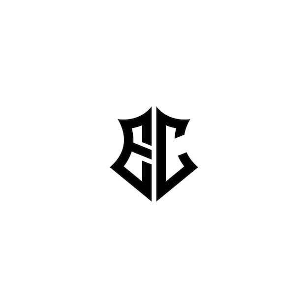 EC-Monogramm-Logo-Design, Buchstabe, Text, Name, Symbol, einfarbig, Logo, Alphabet, Zeichen, einfaches Logo