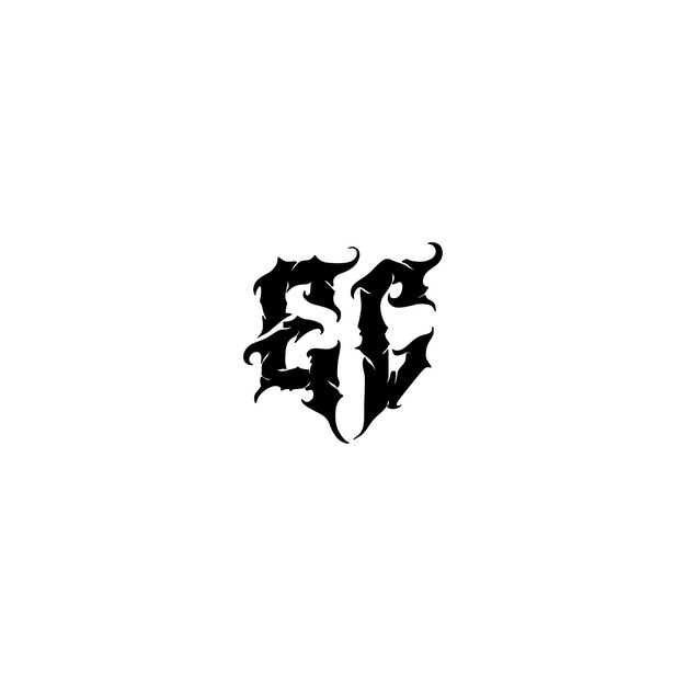 EC-Monogramm-Logo-Design, Buchstabe, Text, Name, Symbol, einfarbig, Logo, Alphabet, Zeichen, einfaches Logo