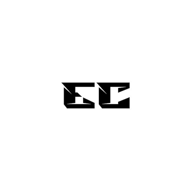 EC-Monogramm-Logo-Design, Buchstabe, Text, Name, Symbol, einfarbig, Logo, Alphabet, Zeichen, einfaches Logo