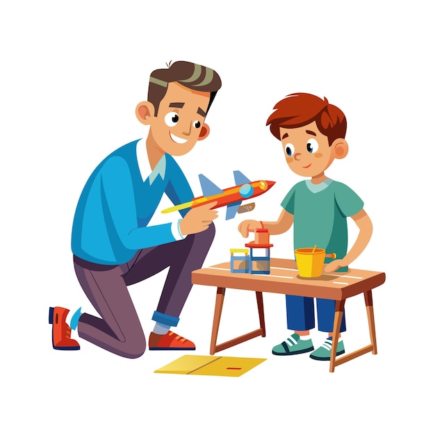 Echte Familienmomente Vektorillustrationskonzepte