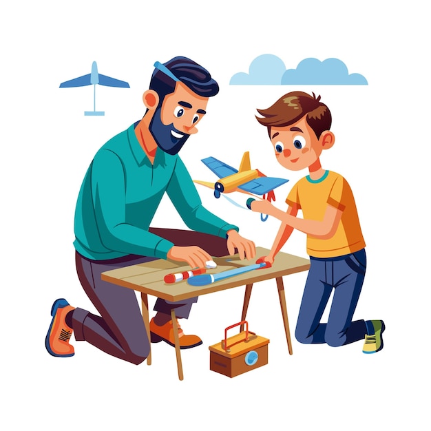 Echte Familienmomente Vektorillustrationskonzepte