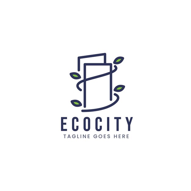 Eco city logo vorlagendesign