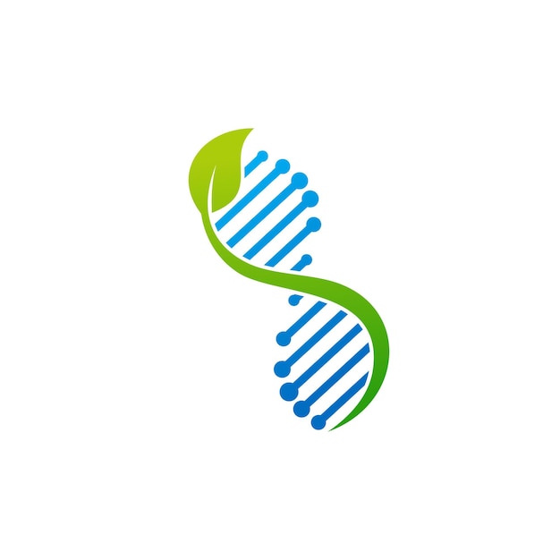 Eco dna logo template design vektor, emblem, designkonzept, kreatives symbol, icon