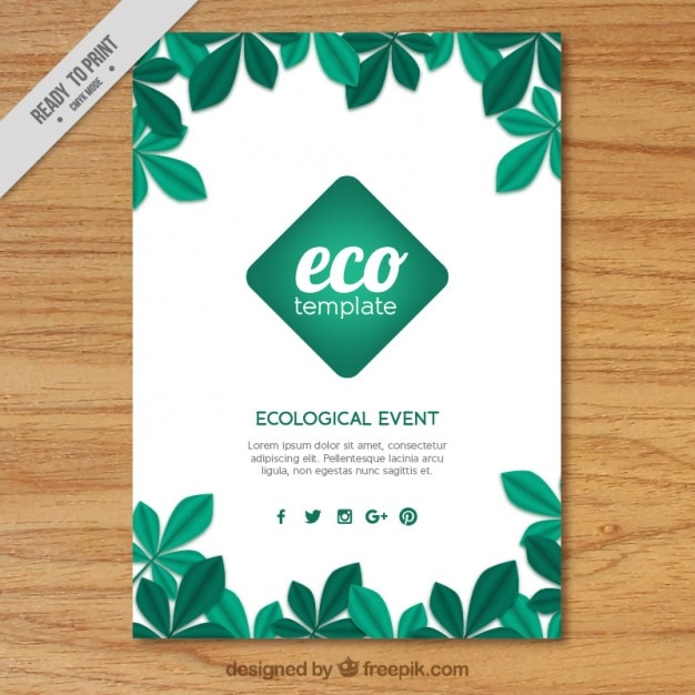 Eco-flyer-schablone