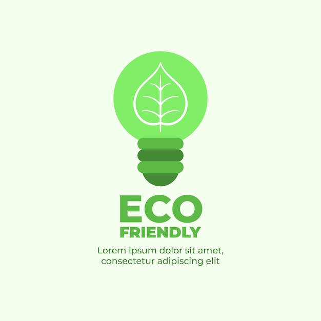 Vektor eco friendly earth day-logo-vorlage