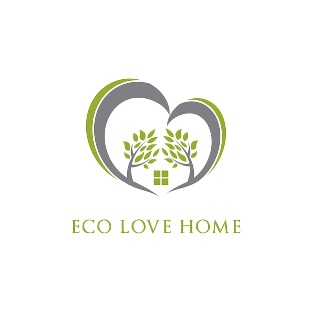 Eco love home-logo-illustrationsdesign