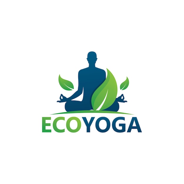 Eco yoga logo vorlagendesign