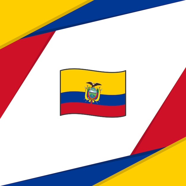 Ecuador-flagge, abstrakter hintergrund, design-vorlage, ecuador-unabhängigkeitstag-banner, social-media-beitrag, ecuador-hintergrund