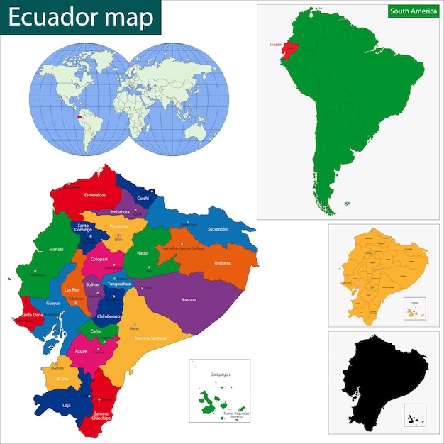 Vektor ecuador karte